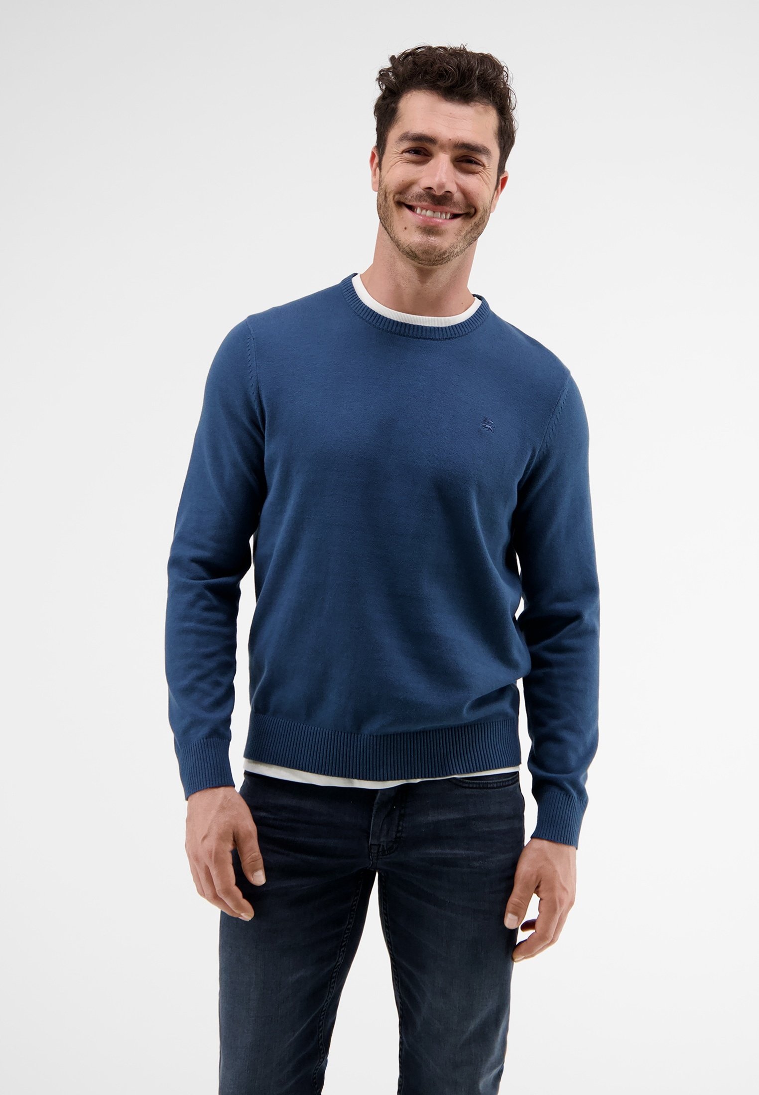 Strickpullover » Basic Strickpullover«, Gr. XXL, INDIGO, , 27678936-XXL