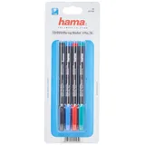 Hama CD/DVD Marker, set of 4 pieces, black-red-blue-green