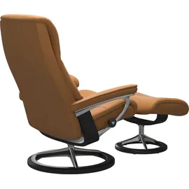 Stressless Relaxsessel "View", braun (new caramel), B:78cm H:108cm T:78cm, Sessel, Relaxsessel, mit Signature Base, Größe S,Gestell Schwarz