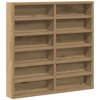 VidaXL Vitrinenschrank Artisan Eiche 60x8,5x58 cm Holzwerkstoff