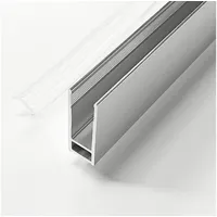 WITEN&NOCK Wandanschlussprofil U-Profil aus Aluminium für Walk-In-Duschen Glasstärke 10