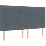 vidaXL Kopfteil mit Kopfteil Dunkelgrau 180 cm