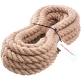 Juteseil Naturfasern gedreht Tauwerk Hanf Jute Tau Seil Tauziehen Absperrseil Handlauf 40mm 20m - 20 - Seilwerk Stanke
