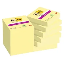 Post-it Super Sticky Notes, Gelb Quadratisch Unliniert 12 Stück