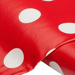 Abwaschbare Tischwäsche/Wachstuch "Tupfen", rot/weiß