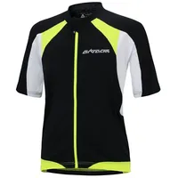 Airtracks Herren Fahrradtrikot Kurzarm PRO T Radtrikot Jersey Bike Radler Shirt Atmungsaktiv Schnelltrocknend Reflektierend Größen XS S M XL XXL XXXL XXXXL (schwarz-weiß, L) - L
