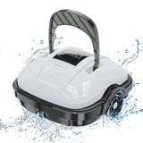 WYBOT Poolroboter Akku, Poolsauger für 100 Minuten Betriebsdauer, Auto-Parken, Starke Saugkraft, Zwei Wasserzuläufe, Automatischer Poolreiniger für Aufstell-/Einbauschwimmbecken bis 80m2