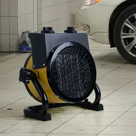 ETC Shop Keramik Heizlüfter Elektroheizung 2 Stufen Heizgeräte schwenkbar Heizstrahler regelbares Thermostat, Tragegriff, Überhitzungsschutz, Lxbxh 24x13,5x25 cm, 2er Set