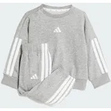 adidas Essentials Kids Jogginganzug grau|weiß 95-100cm 3-4J