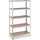 Relaxdays Lagerregal Stahl 180x90x40 cm Silber 5 Böden zum Stecken