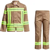 Kostümplanet Feuerwehr-Kostüm Kinder Kostüm Feuerwehrmann Kind Uniform Beige (164)