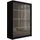 altdecor Schiebetürenschrank PEKA 120 x 215 x 61 cm Schwarz/Grau
