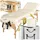 Tectake tectake® 3 Zonen Massageliege Breite 70 cm, Polsterung 10 cm, mit 10cm und Holzgestellbeige