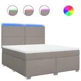 vidaXL Boxspringbett 180 x 200 cm Taupe