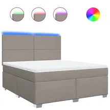 vidaXL Boxspringbett 180 x 200 cm Taupe