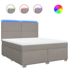 vidaXL Boxspringbett 180 x 200 cm Taupe
