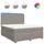 vidaXL Boxspringbett 180 x 200 cm Taupe