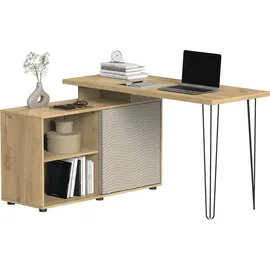 Vicco Notivo Büroschrank 135 x 55 x 77 cm Cashmere/Weiß