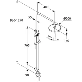 Kludi Logo Dual Shower System (6809105-00)