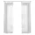 Gardinenbox 2er-Pack Gardinen Transparent Vorhang Set Wohnzimmer Voile Schlaufenschal mit Bleibandabschluß HxB 225x140 cm Weiß,