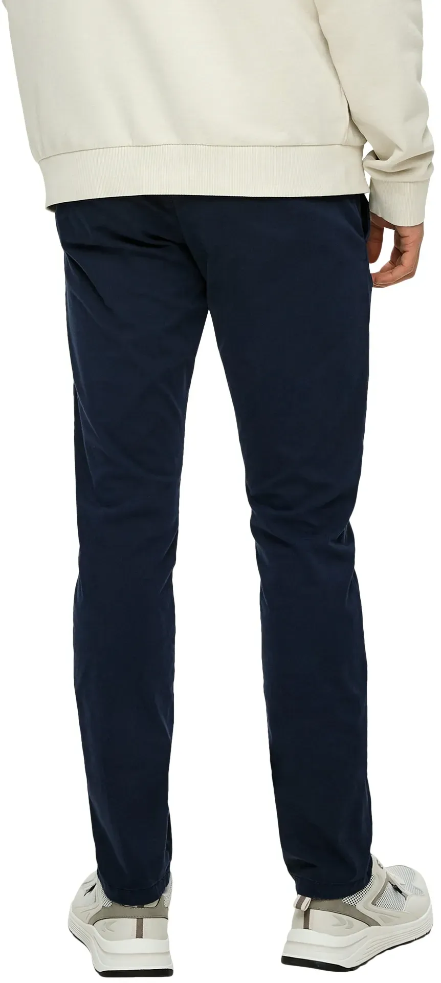 Chinohose QS, Herren, Gr. 33, Länge 32, blau, Web, Obermaterial: 98% Baumwolle, 2% Elasthan, unifarben, regular fit knöchellang, Hosen Chinohose, mit Stretchanteil