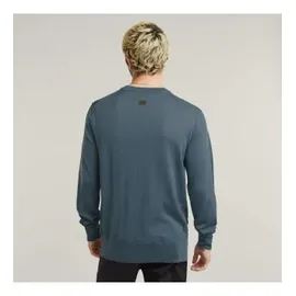 G-Star Herren. Premium Core R-Strickpullover blau (XL), Lässig, Nachhaltig, Recycelte Wolle