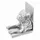 vidaXL Buchstütze Aluminium 12x15x18 cm Silber 2 St.