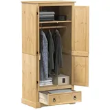 vidaXL Kleiderschrank Corona 76x50x170 cm Massivholz Kiefer