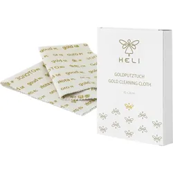 Reinigungstuch HELI "Schmuck Geschenk Schmuckpflege Gold-Putztuch für Goldschmuck", gold (weiß, goldfarben), PutztücherB:30cm L:24cm, Baumwolle, B:30cm L:24cm