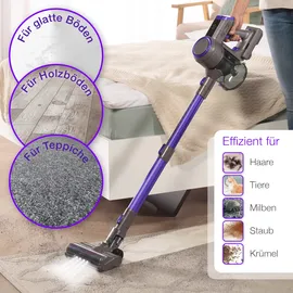 aktimeo Akku-Staubsauger 250W violett