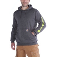 CARHARTT Logo Kapuzenpullover - Dunkelgrau - S