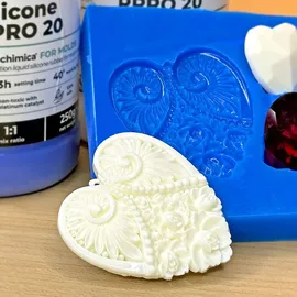 Reschimica Flüssiges Silikon Kautschuk Abformsilikon weich 1:1 1 kg Blau