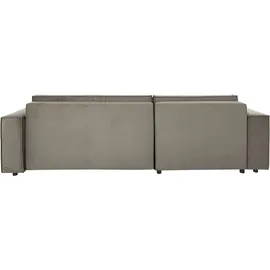 INOSIGN Ecksofa »Marva L-Form«, incl. Bettfunktion und Bettkasten, Federkern, grau