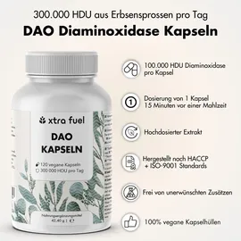 xtra fuel DAO Vegane DiAminOxidase 300.000 HDU Kapseln 360 St.