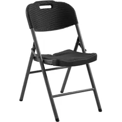 BIG Möbel GmbH Felix | Klappstuhl | Schwarz |  Rattanmuster