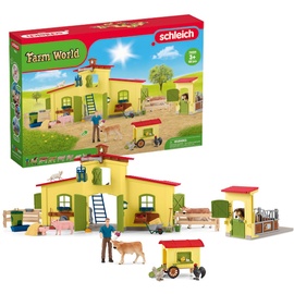 Schleich Farm mit Hühnerstall und Pferdebox, ab 3 Jahren, FARM WORLD 72224 Spielzeug-Set