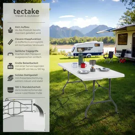Tectake Campingtisch Panja Weiß