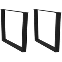 VidaXL Esstisch Beine V-Form 2 Stück Schwarz 100x(72-73,3) cm