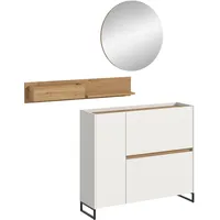 Xonox.home Drive Garderobenkombination – weiß und Artisan Oak Nachbildung