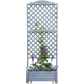 Promadino Rankkasten Romantica 80 x 38 x 210 cm Grau