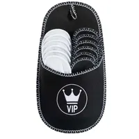 ONVAYA Premium Gästepantoffel VIP, 6er Set, Gästehausschuhe, Filz Pantoffel schwarz