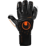 Uhlsport Speed Contact ABSOLUTGRIP HN Halb-negativ Torwarthandschuhe Fußball schwarz/weiß/Fluo orange Größe 7.5