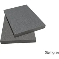 WPC Zaunbrett 85H13  geschliffen 7 Farben Zaunlatten Voll 85x13x1500 mm rundung