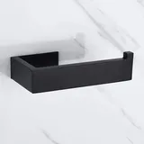 Toilettenpapierhalter Ohne Bohren – Edelstahl 304 – Selbstklebend – Schwarz – Badezimmer – Kein Bohren Erforderlich