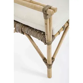 BIZZOTTO Gartensessel Tarifa aus Rattan mit Kissen, Boho Stil, natur, abziehbares Kissen, für draußen