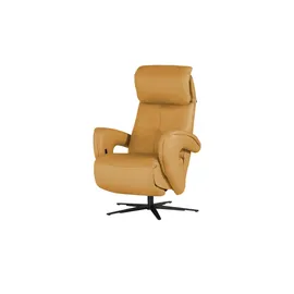 Hukla Relaxsessel Pierre Leder 75 x 115 x 87 cm Orange mit Relax-Funktion