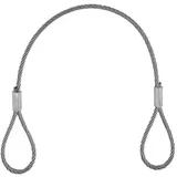 Eurolite Stahlseil (FC) 400x3mm silber ohne Verbinder | Stahlseil mit Schlaufen, verpresset ohne Kauschen