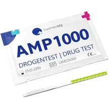 LuxmedIQ 10x LuxmedIQ Drogenschnelltest für Amphetamin - Drogentest Speed Pep Cutoff 1.000 ng/mL 10 St