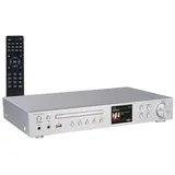 VR-Radio WLAN-Internetradio-Receiver, DAB+/UKW, CD, Bluetooth, 200 W, silber