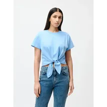 LeGer By Lena Gercke LeGer T-Shirt Tessy, LeGer by Lena Gercke mit Knoten-Detail, cropped blau XXL (44)